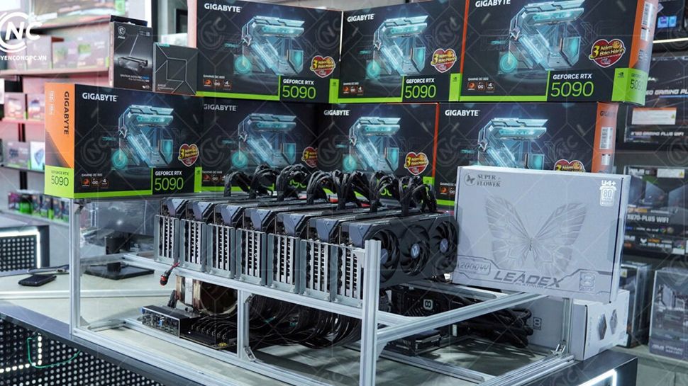 Barebone air-cooled AI server with 7 RTX 5090 GPUs goes on sale in Vietnam prompting fears of huge price rise